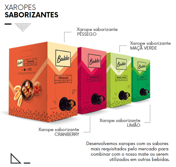 Caixa 4un Xarope sabor Mimosa / tangerina 3Lts Baldo - Loja DGMtec